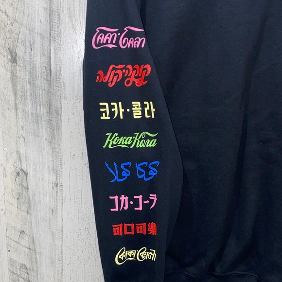 1020 Coca Cola Black and Red Logo Hoodie - Picture 4 of 5